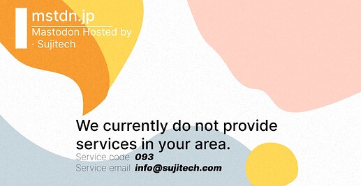 We currently do not provide services in your area